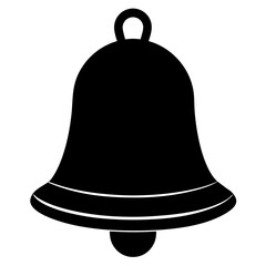 Christmas bell isolated on white, christmas bell vector illustration, christmas vector art, bell silhouette, bell vector icon, eps