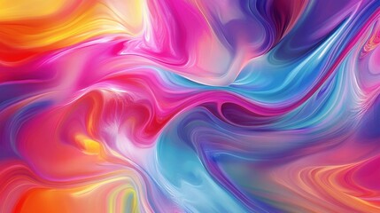 Obraz premium Abstract colorful swirls and waves.