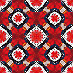 Seamless tile pattern in bright vivid colors and abstract geometric design, perfect for walls, decor and fabrics