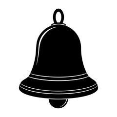 Christmas bell isolated on white, christmas bell vector illustration, christmas vector art, bell silhouette, bell vector icon, eps