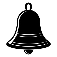 Christmas bell isolated on white, christmas bell vector illustration, christmas vector art, bell silhouette, bell vector icon, eps