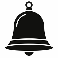 Christmas bell isolated on white, christmas bell vector illustration, christmas vector art, bell silhouette, bell vector icon, eps