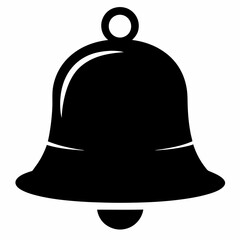 Christmas bell isolated on white, christmas bell vector illustration, christmas vector art, bell silhouette, bell vector icon, eps