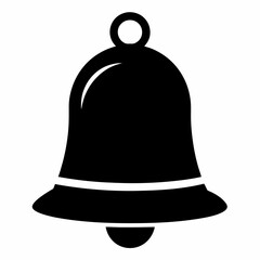 Christmas bell isolated on white, christmas bell vector illustration, christmas vector art, bell silhouette, bell vector icon, eps