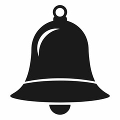 Christmas bell isolated on white, christmas bell vector illustration, christmas vector art, bell silhouette, bell vector icon, eps