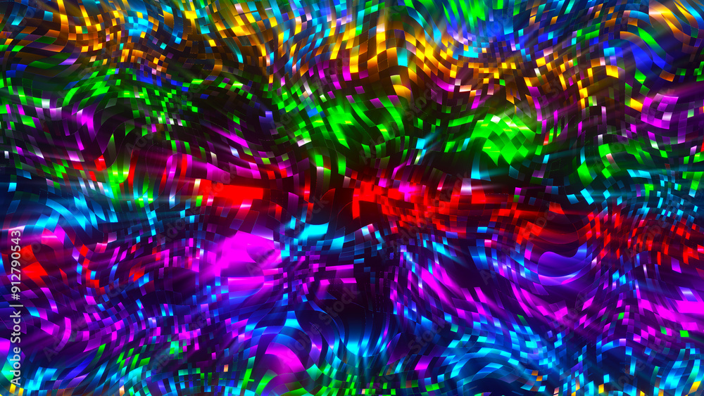 Poster abstract multicolored pattern, mosaic background. creative background animation of squares. technolo