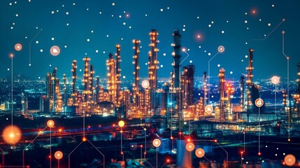 Obraz premium Industry 4.0 engineer using smart tablet device monitoring system software in factory