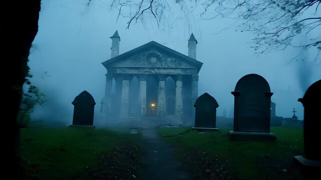 A walk through a Graveyard and Haunted house