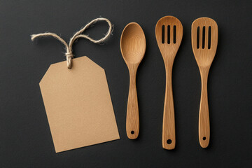 A sale tag on a cooking utensil set, representing kitchen tools promotions