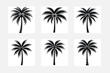 Elegant Palm Tree Silhouette Art Set for Your Decor
