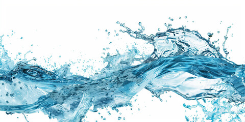 Fototapeta premium A jet of water on a white background