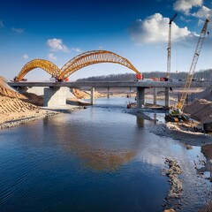 Obraz premium building site aka construction site, AI generated