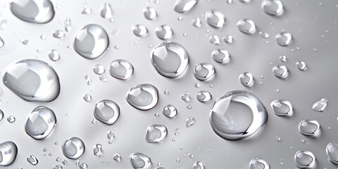 Close up to drops of water, water drops pattern