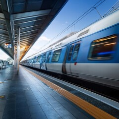 Fototapeta premium underground train, AI generated