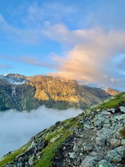 the river in the mountains