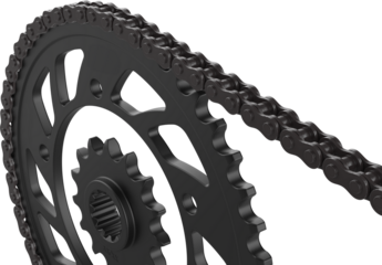 Chain and sprocket isolated