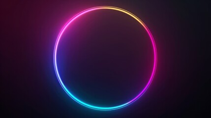 Fototapeta premium neon style at the center of a cover single, black background, Honestly nevermind style 