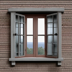 window with shutters