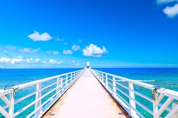 Obraz premium 名護市、ブセナ海中公園の海中展望塔