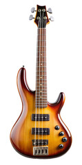 Obraz premium Electric bass guitar isolated on transparent background