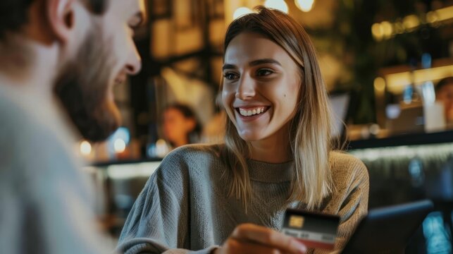 Couple Paying With Credit Card