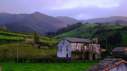 Old European building in the mountains