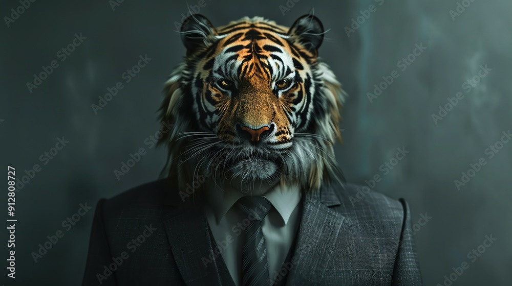 Poster Tiger in a Suit