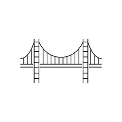 Fototapeta premium Golden Gate Bridge vector icon