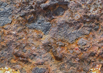 Rust eats away at the steel.