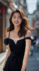 여성 여름 패션 모델