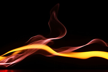 Illustration of yellow flame. Generative AI