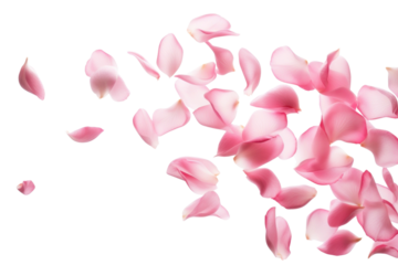 PNG Delicate pink rose petals floating