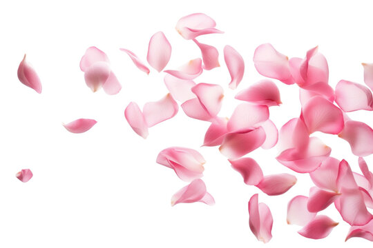 PNG Delicate pink rose petals floating
