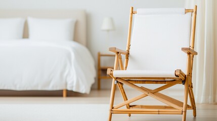 Bamboo reclining chair with adjustable features in a modern bedroom bamboo furniture innovative comfort design