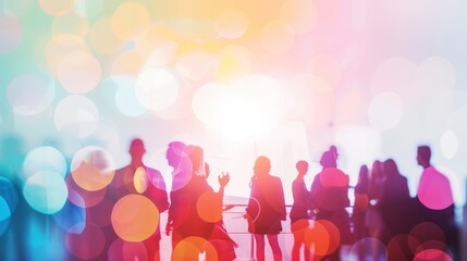 A corporate event celebrating diverse leadership achievements