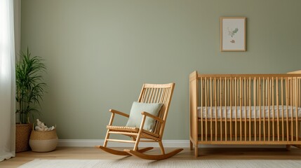 Bamboo rocking chair with clean lines in a nursery setting bamboo furniture contemporary family living