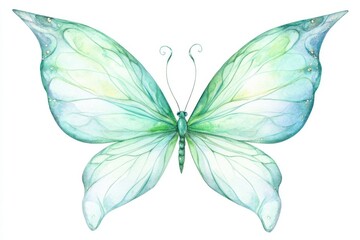 Isolated on a transparent background, fantasy fairy wings