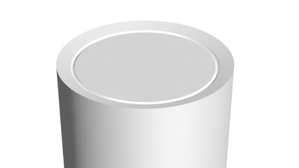 White cylinder pedestal stands clean luxury style for product banner