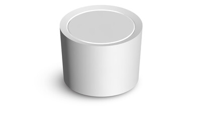 White cylinder pedestal stands clean luxury style for product banner