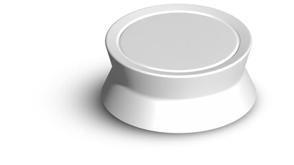 White cylinder pedestal stands clean luxury style for product banner