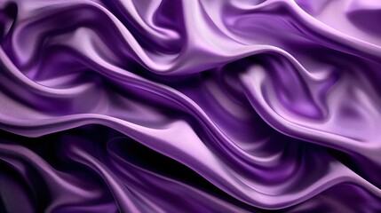 Obraz premium Vibrant purple silk fabric with flowing curves and smooth texture, creating a luxurious and elegant background.