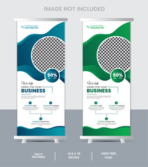 Business creative roll up display standee for presentation purpose