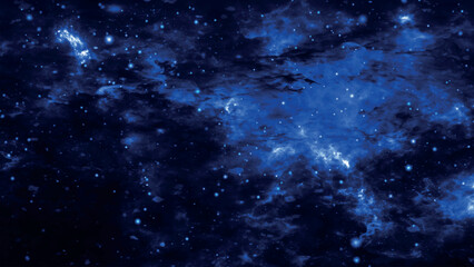 Fototapeta premium Space background. Flight in space with simulation of galaxies and nebulae. Stunning galaxy. Night sky with stars and nebula. 3D vector illustration