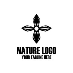 Fresh nature logo design vector. Nature logo minimalist isolated symbol design