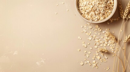 national oatmeal day background concept with copy space 