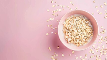 national oatmeal day background concept with copy space 