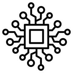 Fototapeta premium Microchip Icon