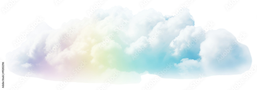 Sticker colorful dreamy fluffy cloud