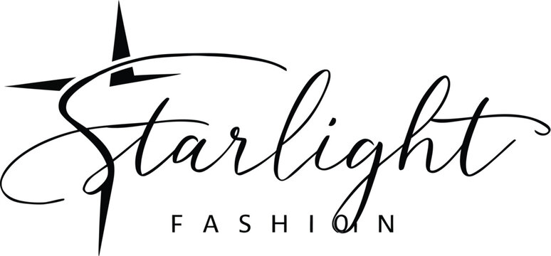 Star style fashion business logo design. AI generative.