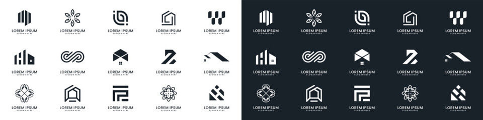 Set of Minimal Vector Logo Design for Business logo design.